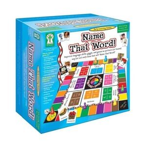 Vintage "Name That Word!" Education Board Game Kids Adult Blue Language Learning